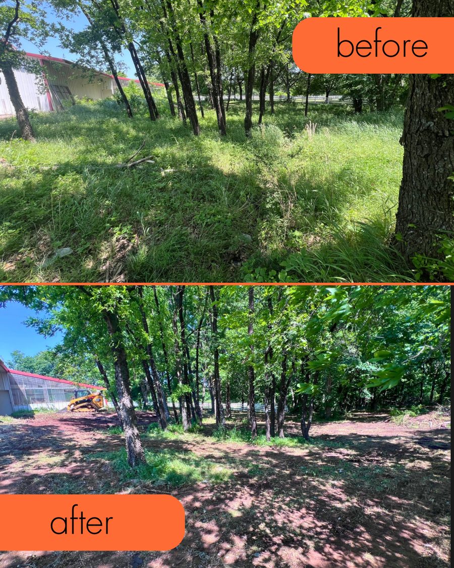Cleared lot graded smooth and ready to seed near Tulsa