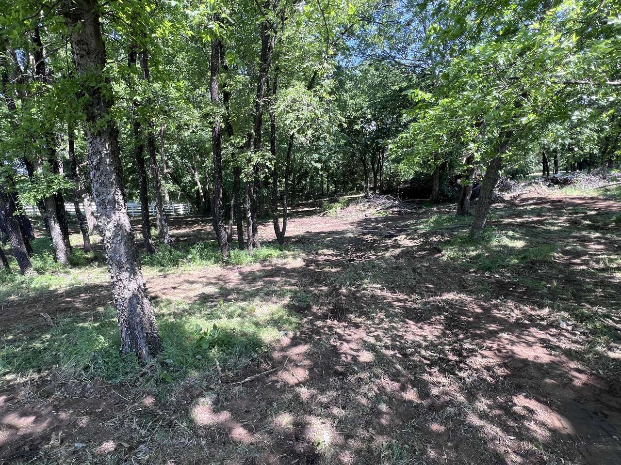 Wooded lot cleared clean by forestry mulching near Tulsa, Oklahoma